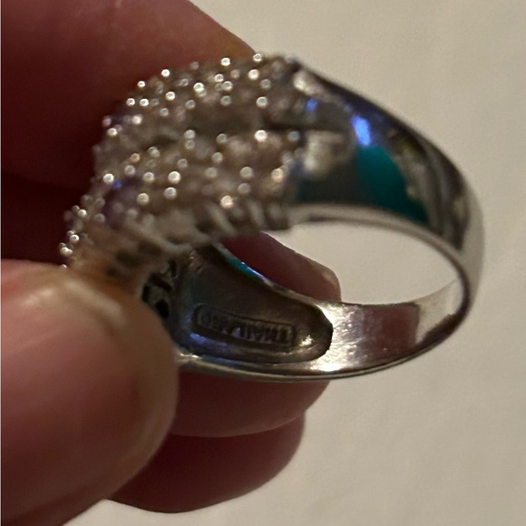 Beautiful sterling silver ring with pink n purple stones not sure if it’s real💎 - Picture 13 of 14